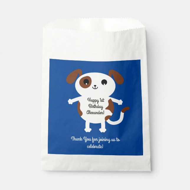 Dog Birthday Party Kids Favour Bag (Front)