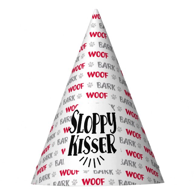Dog Birthday Pawty with funny quote Party Hat (Front)