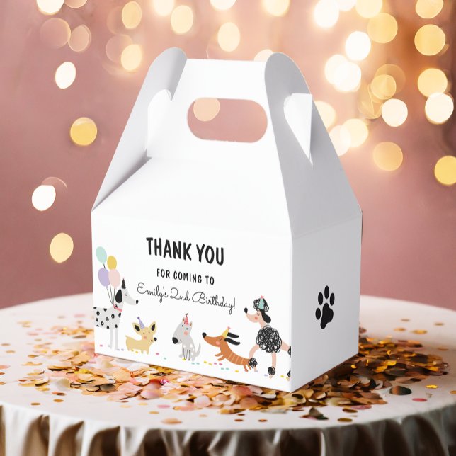 Dog Birthday Puppy Pawty Animals Thanks Favour Box (Creator Uploaded)