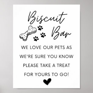 Dog Biscuit Bar Wedding Sign Dog Wedding Favou