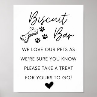 Dog Biscuit Bar | Wedding Sign | Dog Wedding Favou