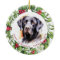Dog Black Labrador Personalised Wreath Christmas