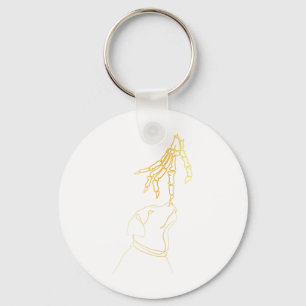 Dog Black Lover Skeleton Hand Funny Halloween 2023 Key Ring
