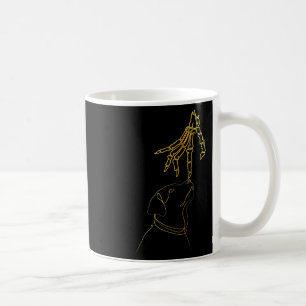 Dog Black Lover Skeleton Hand Funny Halloween  Coffee Mug