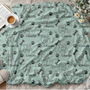 Dog Blanket with Name paws  gifts for dog lovers