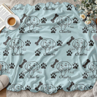 Dog Blanket with Name paws gifts for dog lovers