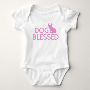 "Dog Blessed" French Bulldog Angel Infant Crawler Baby Bodysuit