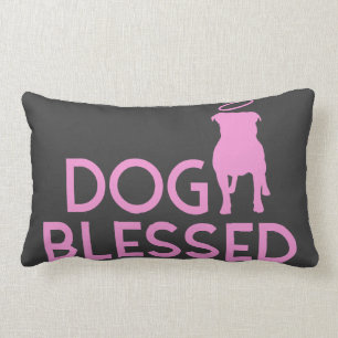 "Dog Blessed" Pit Bull Angel Accent Pillow