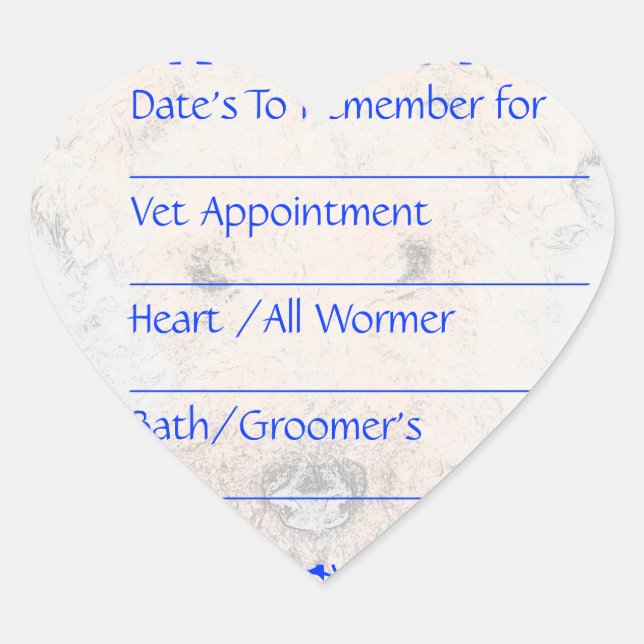 Dog Blue Reminder Stickers (Front)