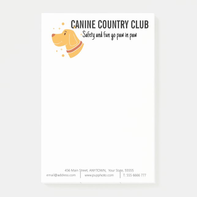 Dog Boarding Business Custom  Post-it Notes (Front)