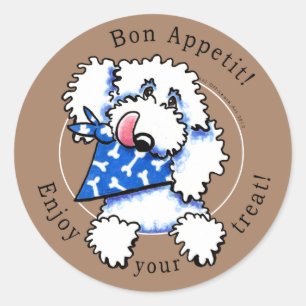 Dog Bon Appetit! Pet Treats Labels Taupe Brown
