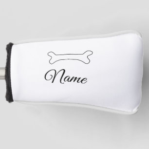 Dog bone add dog name photo custom personalised golf head cover