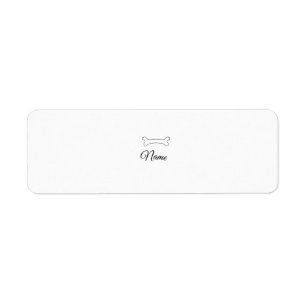 Dog bone add dog name photo custom personalised return address label
