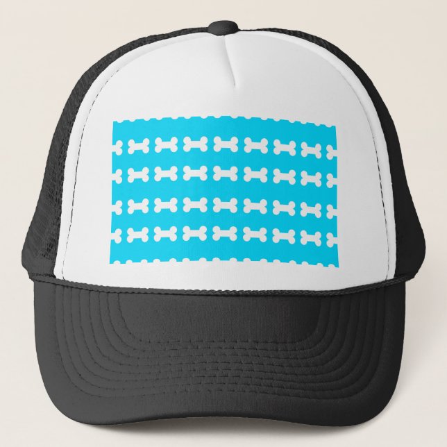 dog bone background pet trucker hat (Front)