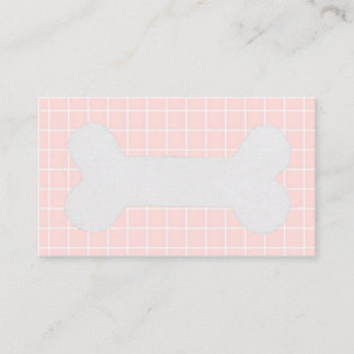 Dog Bone Business Card, Pink Business Card