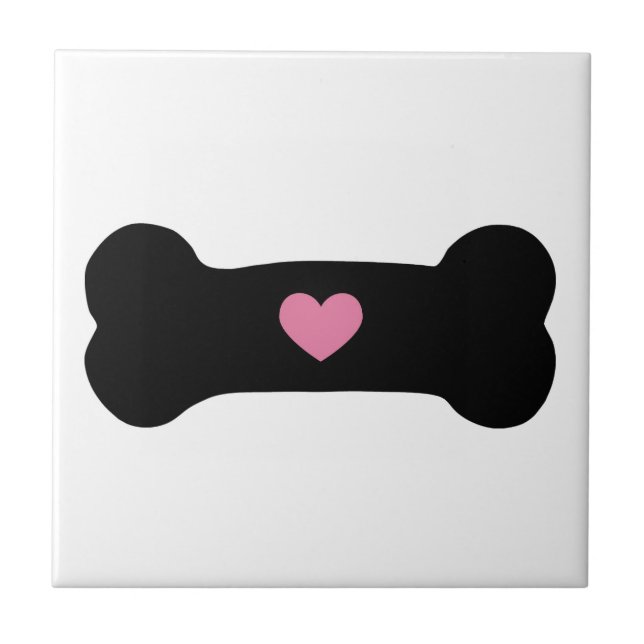 Dog Bone Ceramic Tile (Front)