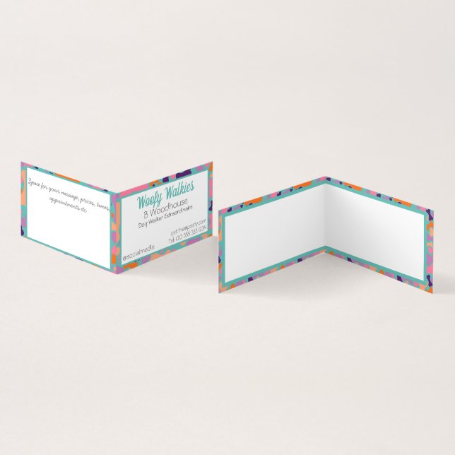 dog bone design business Stationery Business Card (Inside and Outside)