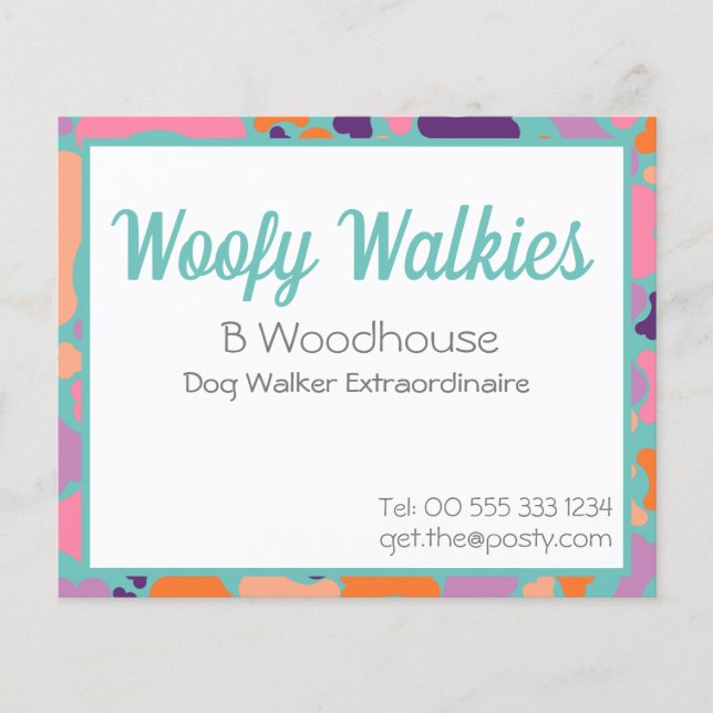 dog bone design business Stationery Flyer (Front)