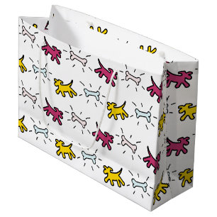 Dog Bone Graffiti Style Choose Colour L Gift Bag 2
