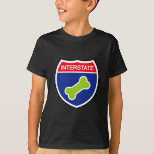 Dog Bone Interstate Sign T-Shirt