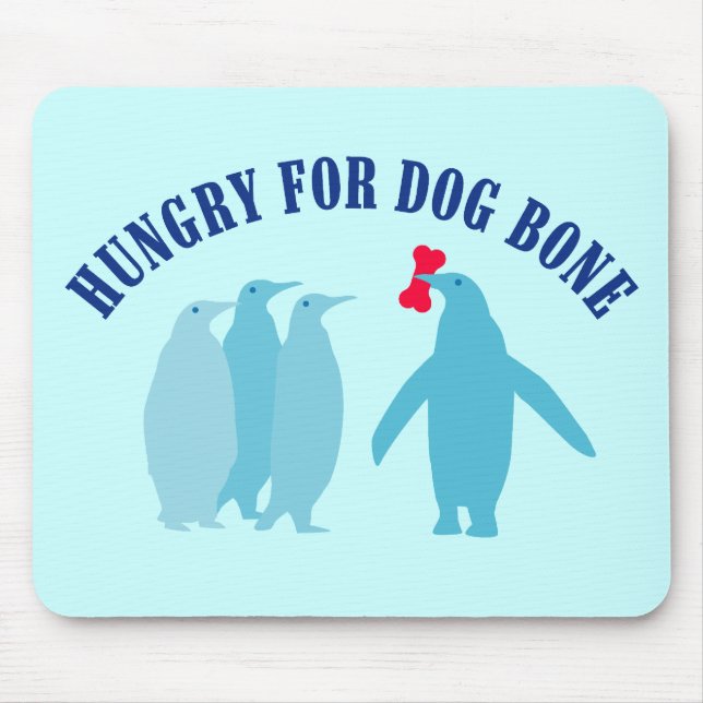 Dog Bone Lovers for Penguins Mouse Pad (Front)