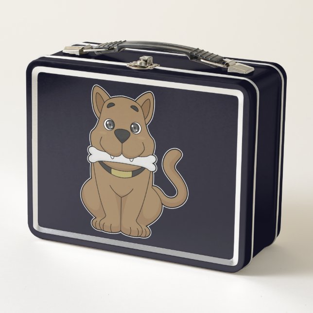 Dog Bone Metal Lunch Box (Front)