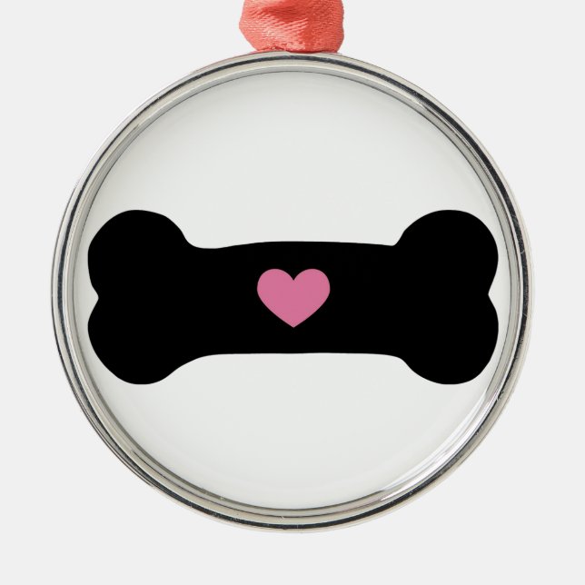 Dog Bone Metal Ornament (Front)