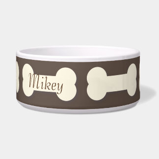 Dog Bone Pattern Name Any Colour Bowl