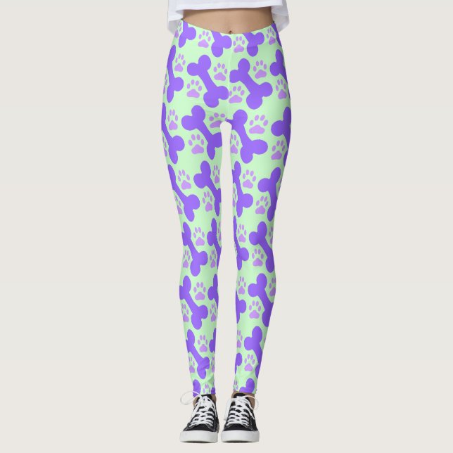 Dog Bone & Paw Leggings (Front)