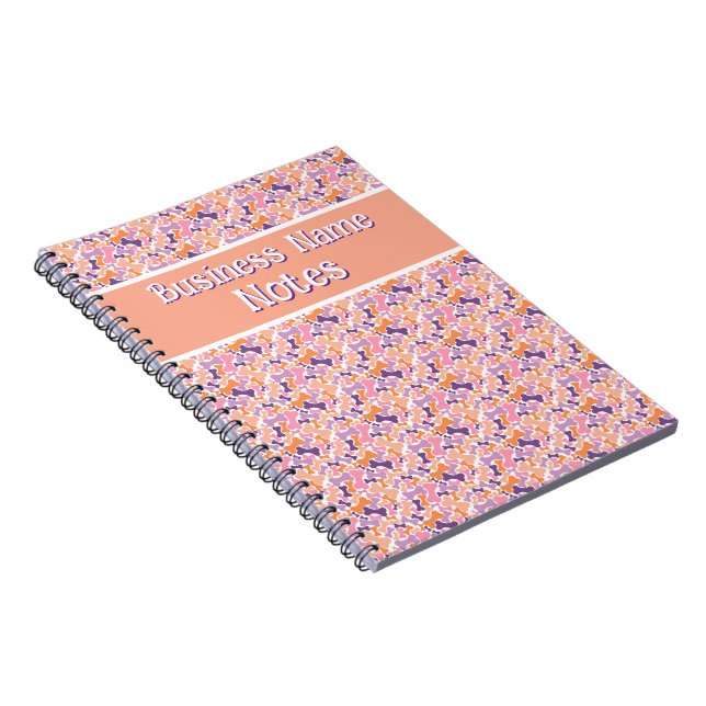 dog bone pet grooming business notebook (Right Side)