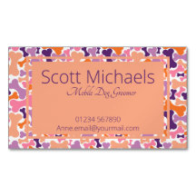 dog bone pet services business card magnet