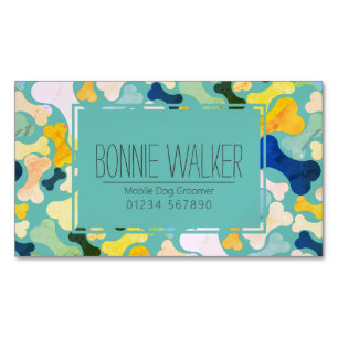 dog bone pet services 	Magnetic business card