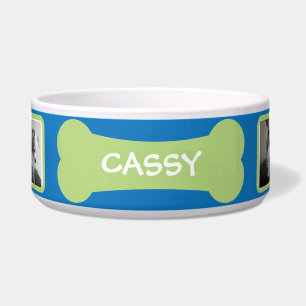 Dog Bone Photo Personalised Pet Bowl