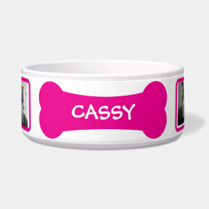 Dog Bone Photo Personalised Pet Bowl