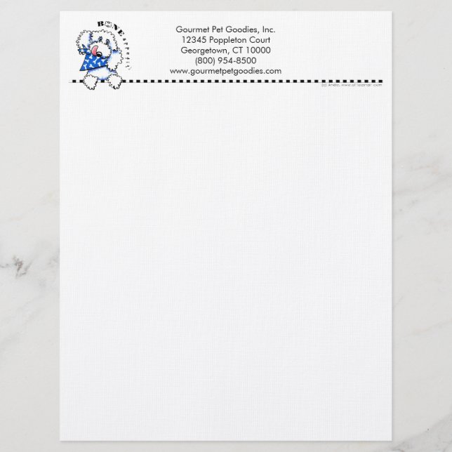 Dog Bones Bone Appetit! Gourmet Pet Foods Business Letterhead Design (Front)
