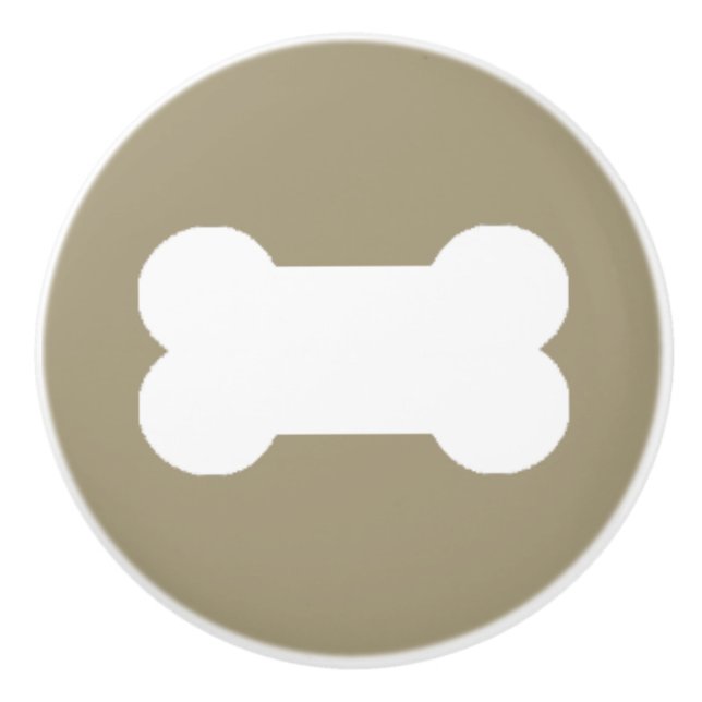 Dog Bones Ceramic Knob (Front)