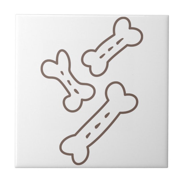 Dog Bones Ceramic Tile (Front)