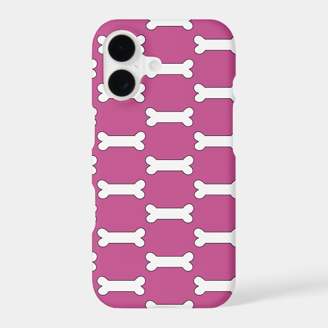 Dog Bones Design Pattern Pink Background (Back)