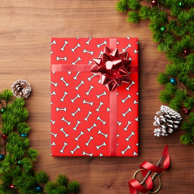 Dog Bones Funny Design for Dog Lovers Wrapping Paper (Holiday Gift)