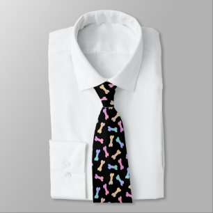 Dog Bones Rainbow Tie