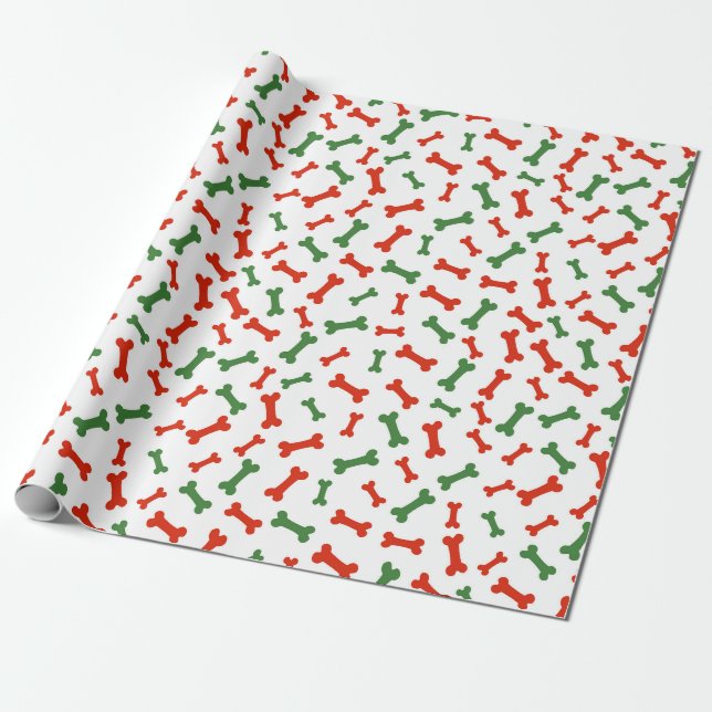 Dog Bones Wrapping Paper (Unrolled)
