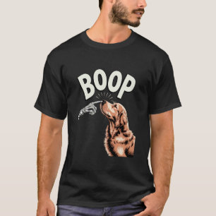 Dog Boop Skeleton Finger Funny Golden Retriever Ha T-Shirt