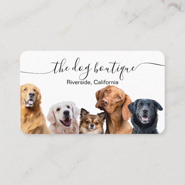 Dog Boutique Business Card  (Front)