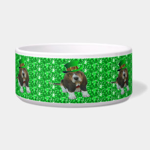 Dog Bowl Basset Hound St Patrick's