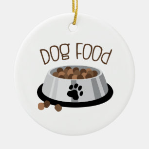 Dog Bowl Ceramic Ornament