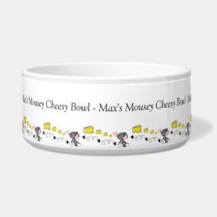 Dog Bowl Purple Mousey Cheesy Kisses