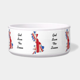 Dog Bowl UK Flag God Save The Queen