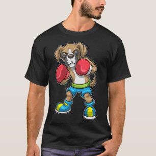 Dog Boxer Boxing Gloves Boxing For Men Women Girls T-Shirt