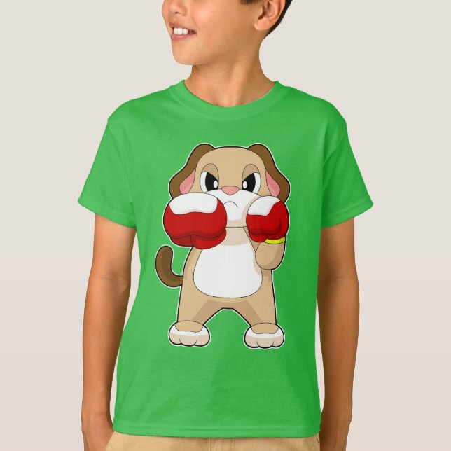 Dog Boxer Boxing gloves Boxing T-Shirt (Front)
