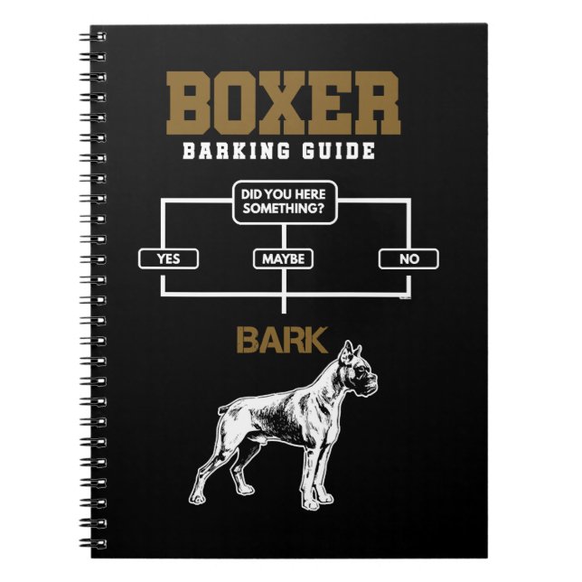 Dog Boxer Guide ic paw Notebook (Front)